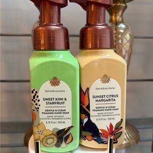 Bath & Body Works Sweet Kiwi & Starfruit/Sunset Citrus Foaming Hand Soap NWT
